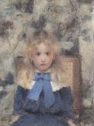 Fernand Khnopff Portrait of Miss Van Der Hecht Spain oil painting artist